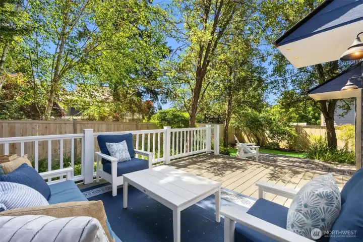 The upper back deck is already plumbed for your grill, just in time for summer gatherings! The upper back deck is already plumbed for your grill, just in time for summer gatherings!