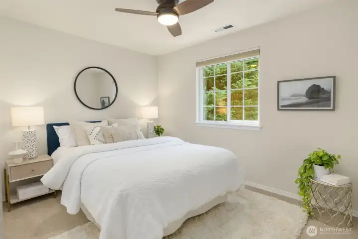 The second upper bedrooms on the south side of the home. The second upper bedrooms on the south side of the home.