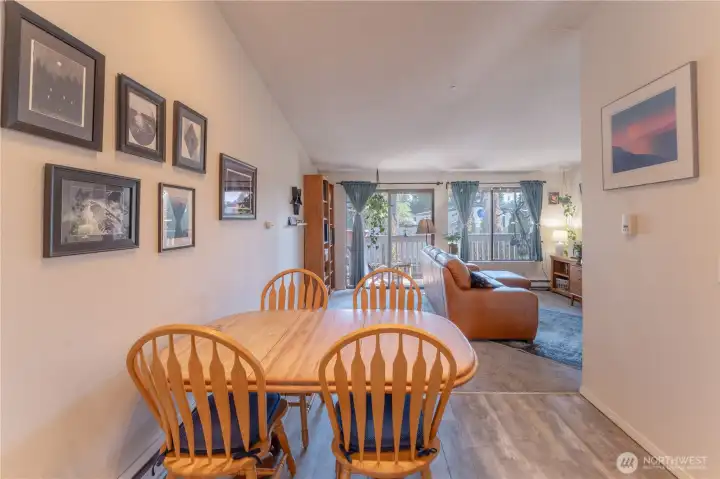 Dining space directly off kitchen