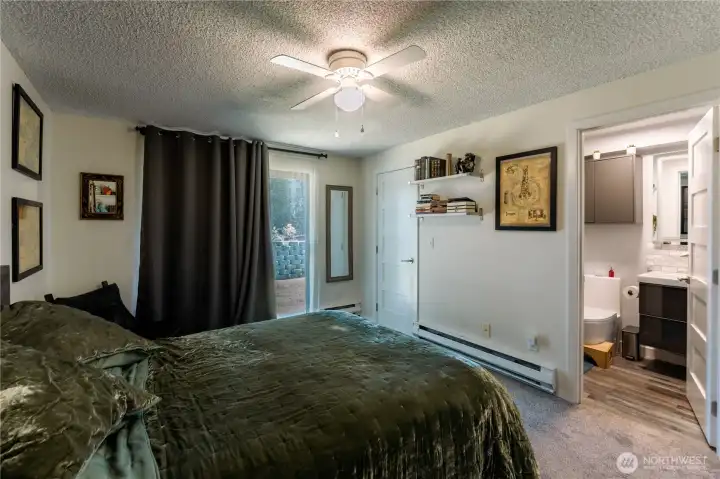 Large primary bedroom and luxury on suit bathroom