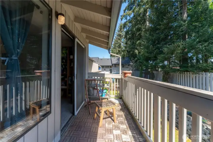 Large back patio