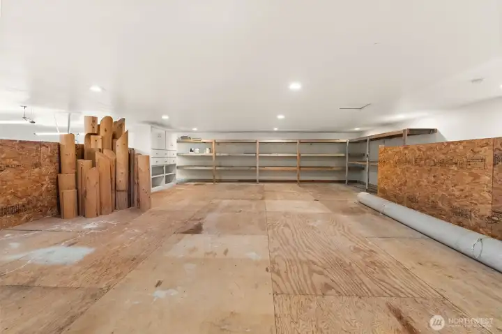 Upstairs, you'll find tons of storage
