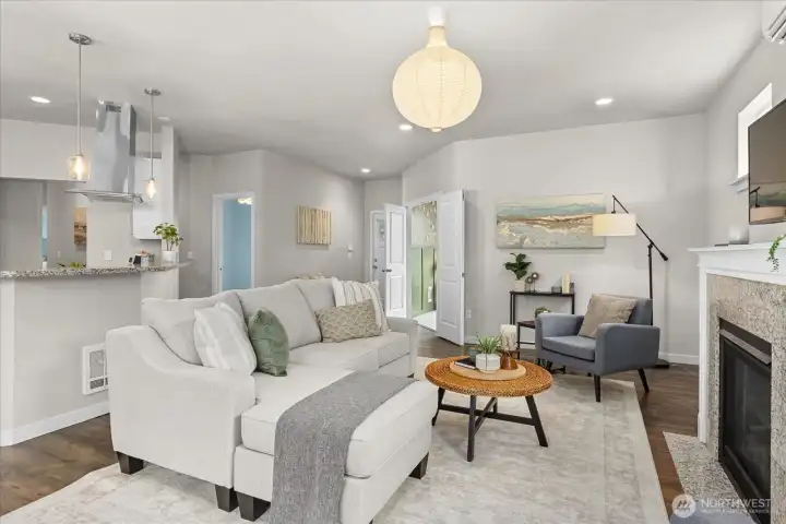 Open-concept living keeps everyone connected, whether you're hosting a crowd or enjoying a quiet night at home. Open-concept living keeps everyone connected, whether you're hosting a crowd or enjoying a quiet night at home.