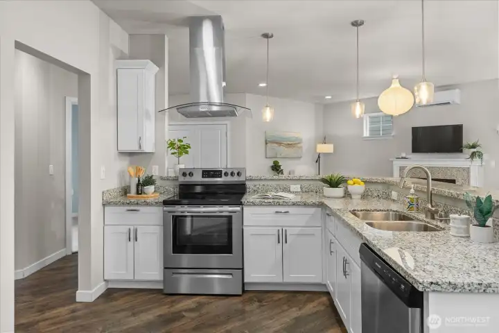 Designed for both everyday living and effortless entertaining, this chef-inspired kitchen keeps everything within reach while staying connected to the action. Designed for both everyday living and effortless entertaining, this chef-inspired kitchen keeps everything within reach while staying connected to the action.