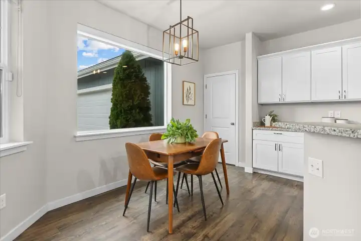 Sunlight pours into this cheerful dining space, making it the perfect spot for weekday breakfasts or weekend brunch with friends. Sunlight pours into this cheerful dining space, making it the perfect spot for weekday breakfasts or weekend brunch with friends.