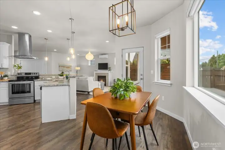 From family dinners to holiday celebrations, this inviting dining area offers the ideal setting to gather, connect, and linger a little longer. From family dinners to holiday celebrations, this inviting dining area offers the ideal setting to gather, connect, and linger a little longer.