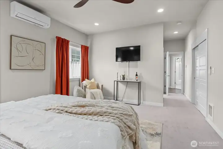 Wake up refreshed in a spacious primary retreat thoughtfully positioned for privacy, with room for a king-sized setup and a peaceful atmosphere that invites relaxation. Wake up refreshed in a spacious primary retreat thoughtfully positioned for privacy, with room for a king-sized setup and a peaceful atmosphere that invites relaxation.