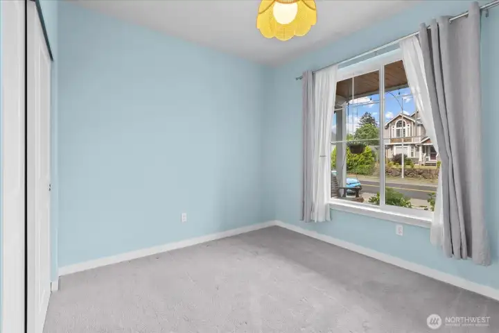 Warm, inviting, and spacious, this bedroom provides the perfect retreat for family members or overnight visitors. Warm, inviting, and spacious, this bedroom provides the perfect retreat for family members or overnight visitors.