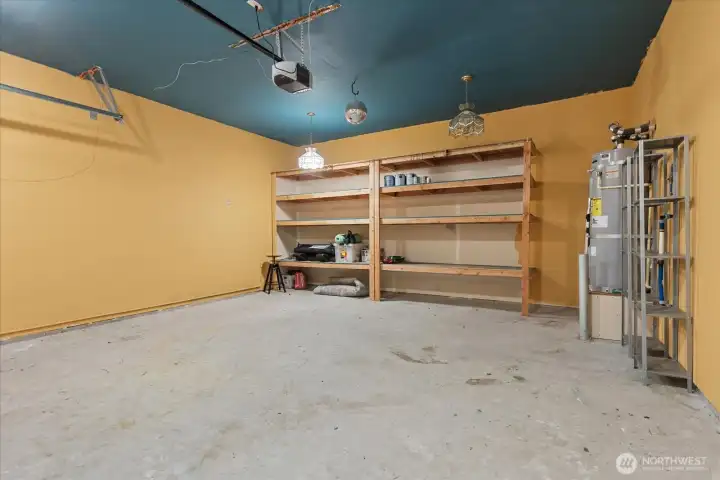 The oversized two-car garage provides plenty of room for vehicles, tools, recreational gear, and weekend projects. The oversized two-car garage provides plenty of room for vehicles, tools, recreational gear, and weekend projects.