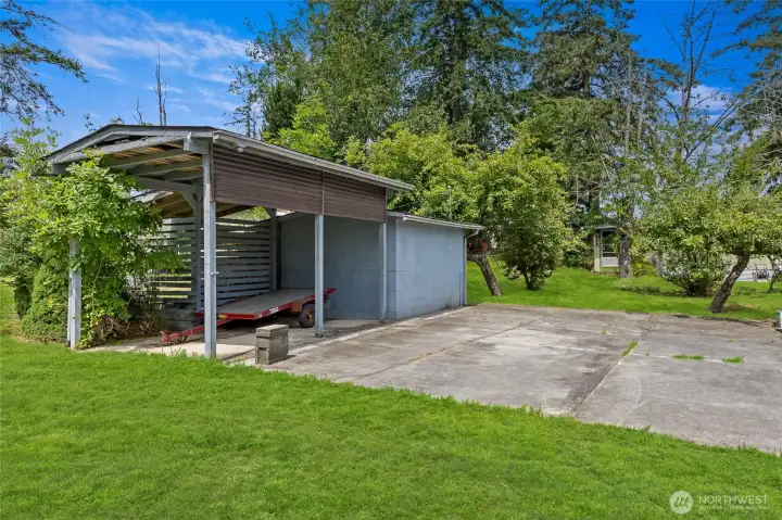 Carport and shed