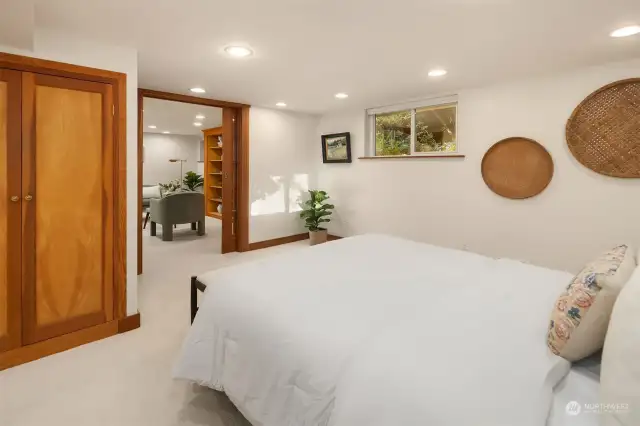 Bedroom view + walk-in closet.