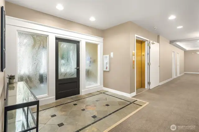 Secured lobby entrance