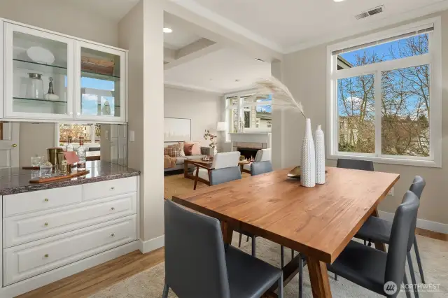 Dining room with extra counter space