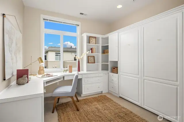 Second bed room/office. Built in Murphy bed included