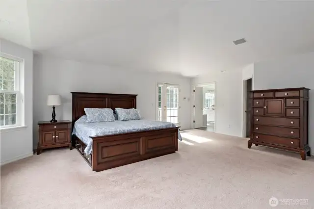 The primary bedroom suite offers a large, deep walk-in closet and a separate bonus/flex space.