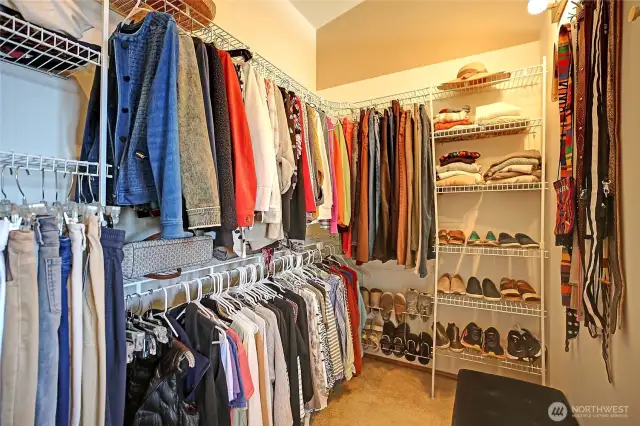 Primary walk-in closet...