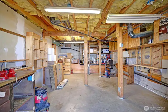 Lower area workshop or the potential for more finished square footage...