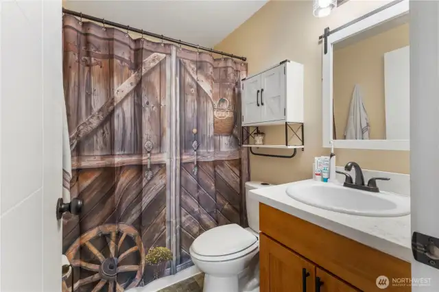 Primary bedroom also has a full bathroom.