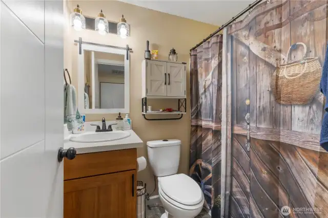 Full bathroom upstairs.