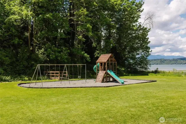 Edgewater Beach Community Club playground and trail.