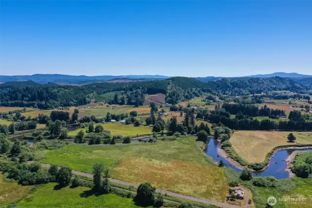 The other side of the property also producing hay