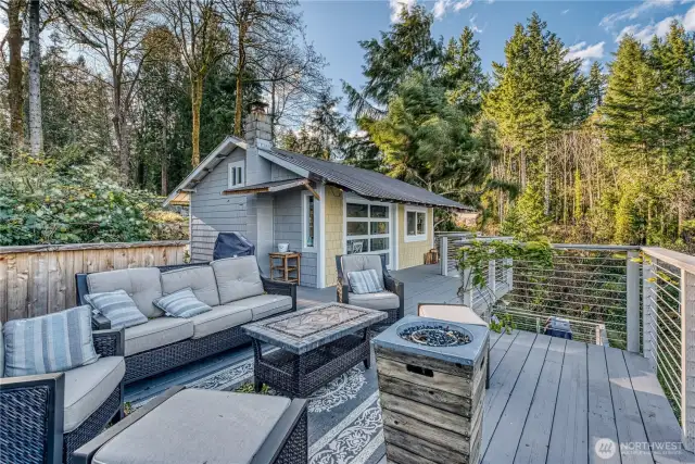 View to waterfront on the cottages from the upper side.