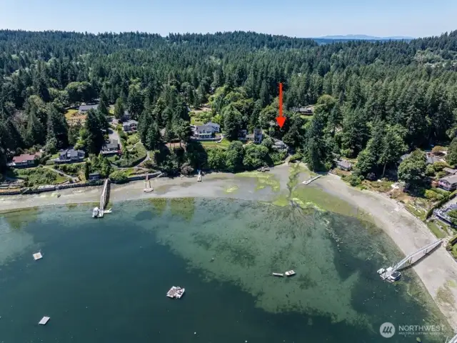 drone view of property location
