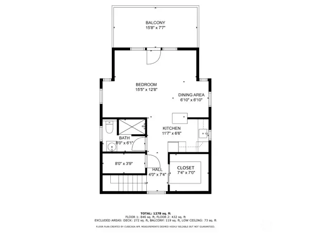 Upland cottage upper level