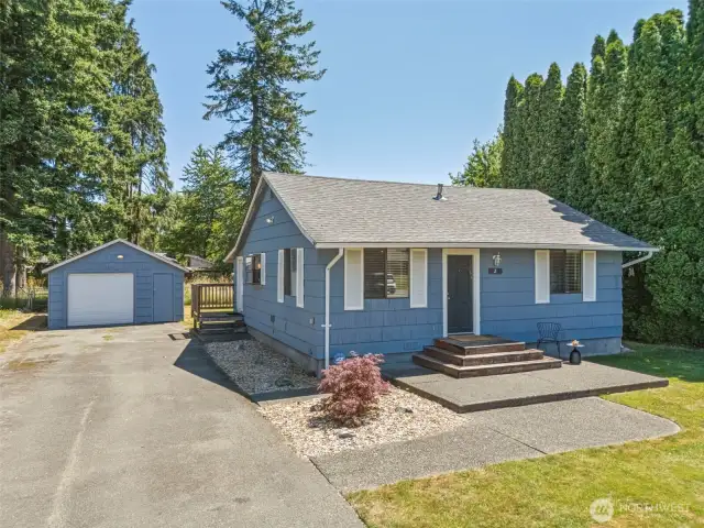 Charming 2 bed, 1 bath home in a prime Downtown Puyallup location! Thoughtful updates throughout offer comfort and style, while the spacious lot provides loads of parking for your vehicles, guests, or RV. Enjoy the convenience of a 1-car garage with an attached shop area—perfect for hobbies or storage. Walk to parks, shops, dining, and the Sounder!