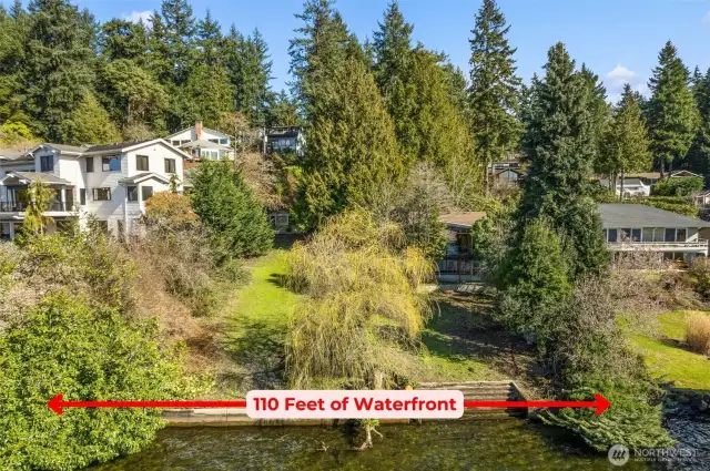 110 feet of west-facing Bellevue waterfront in Enatai.