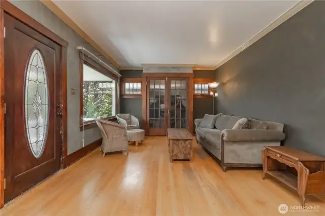 XL picture windows flood this space with light.