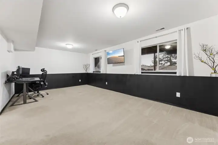 large rec room downstairs