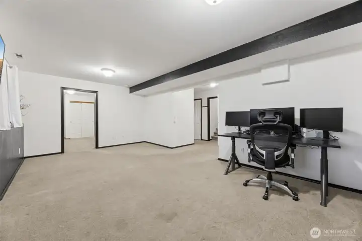 large rec room downstairs
