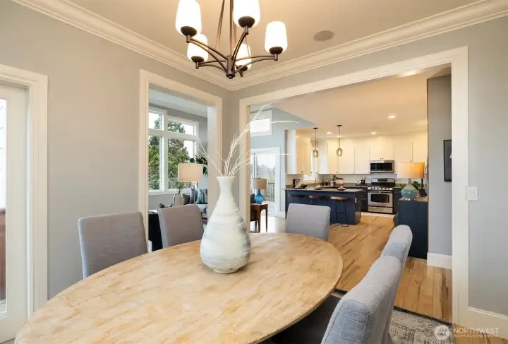 Dining room is open to the great room.