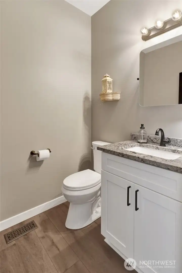 Half bath in the hallway for your guests!