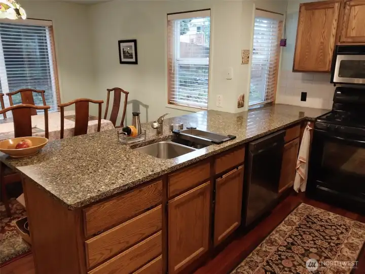 Quartz and stainless ergonomic kitchen...it works!