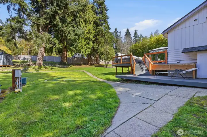 Large, multi-level deck