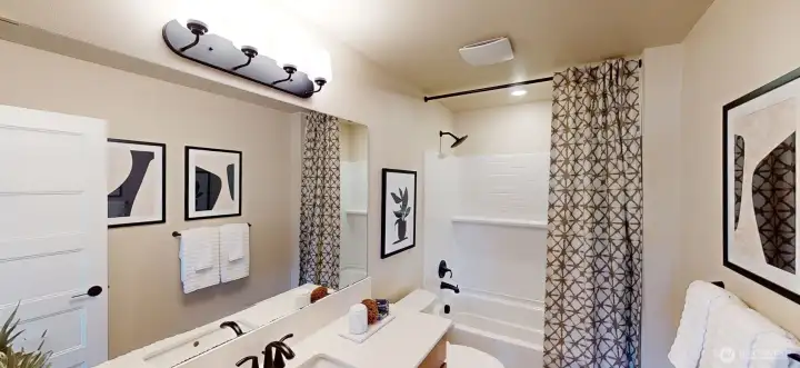 Photo is of a model home in another KB Home location; options and colors may vary based on your selections and may include options and features that are not reflected in the list price. Depictions of home, layout, location or other features/options, colors and color scheme, materials, fixtures, etc. are for showing purposes only and may not be included in the purchase price and availability may vary.