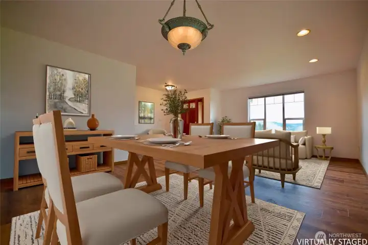 virtually staged front living space