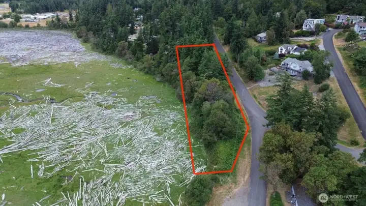 Approx lay of land. Survey stakes are in. Approx lay of land. Survey stakes are in.