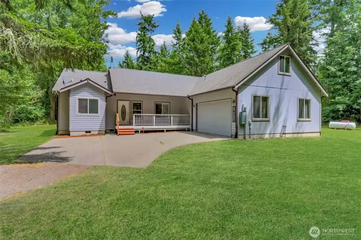 Driveway up to the front of home