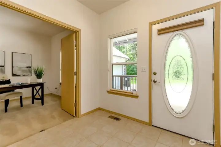 Front entry.