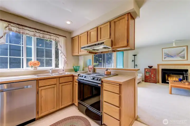 The kitchen has everything you need.