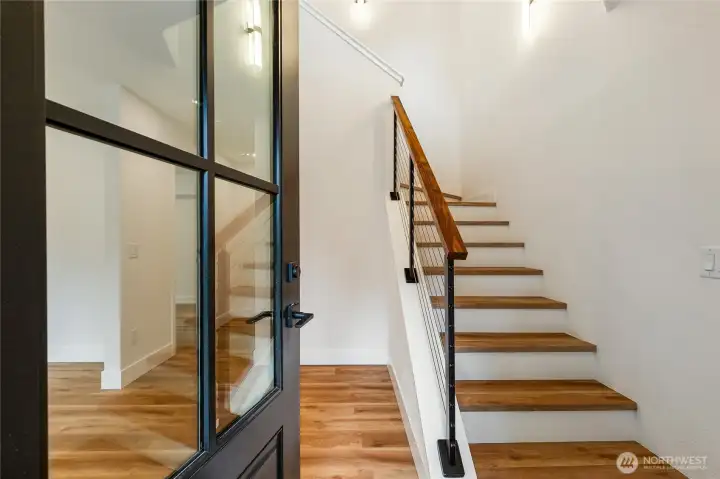 Custom railing on the stairs