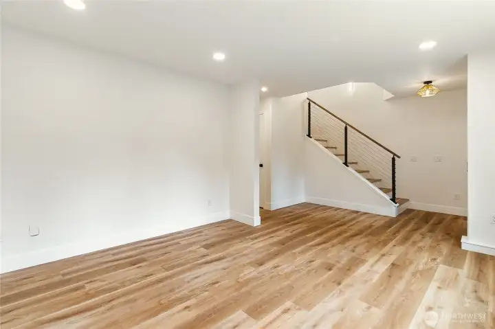 Extra living space downstairs.