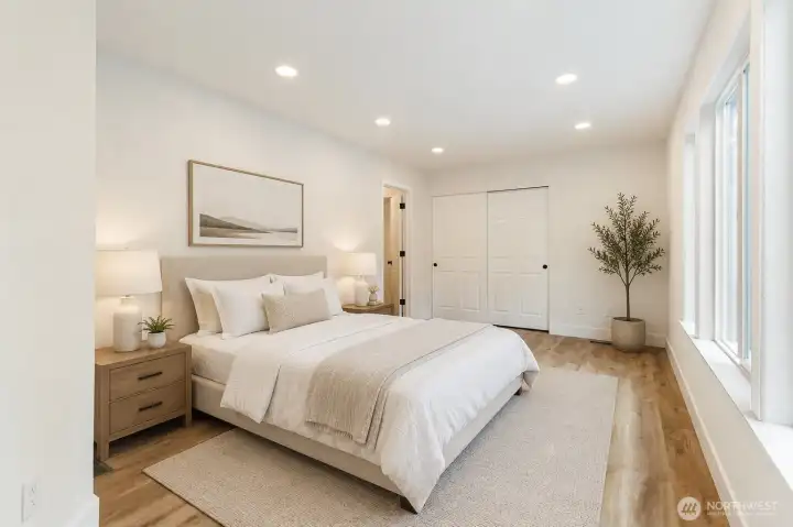 Primary Bedroom virtually staged