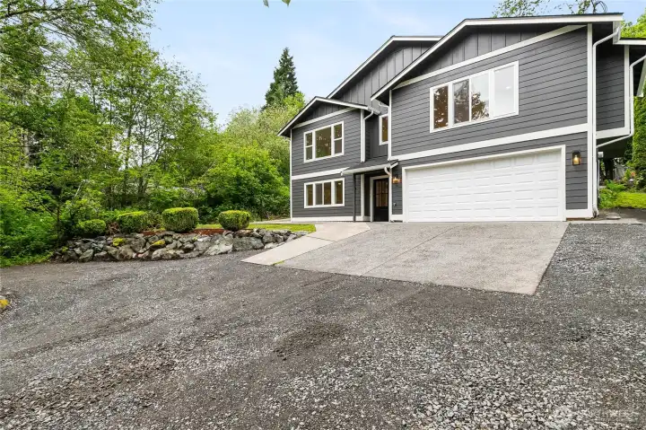 Fresh gravel in the driveway