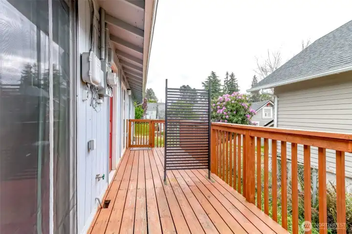 Unit A deck