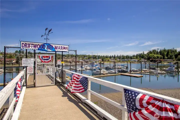 One of the many amenities of the Driftwood Key Club is the private marina, offering boat slips for residents and guest moorage with easy access to the Hood Canal. The marina is especially popular within the community and currently has a waitlist for slips One of the many amenities of the Driftwood Key Club is the private marina, offering boat slips for residents and guest moorage with easy access to the Hood Canal. The marina is especially popular within the community and currently has a waitlist for slips