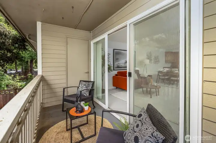 Storage /closet on balcony.